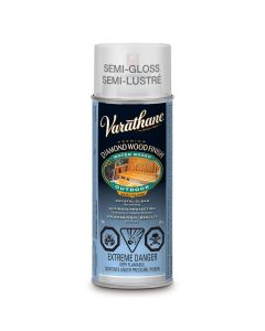 11.25 Oz Rust-Oleum 250181 Clear Varathane Water-Based Exterior Ultimate Spar Urethane Spray, Semi-Gloss