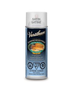 11.25 Oz Rust-Oleum 250281 Clear Varathane Water-Based Exterior Ultimate Spar Urethane Spray, Satin