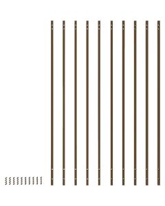 Fortress Building Products 31 In. x 5/8 In. Antique Bronze Galvanized Steel Square Railing Baluster (10-Pack)