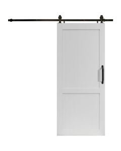 Millbrooke 36 In. x 84 In. x 1.3 In. H-Style White PVC Barn Door Kit