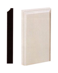 House of Fara 1-1/8 In. W. x 4-1/2 In. H. x 8 In. L. White MDF Plinth Block