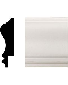 House of Fara 3/4 In. W. x 2-3/4 In. H. x 8 Ft. L. White MDF Wainscot Chair Rail Molding