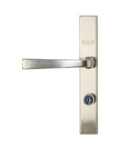 Larson QuickFit Brushed Nickel Die-Cast Metal Locking Storm Door Straight Leverset