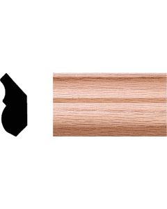 House of Fara 3/4 In. W. x 1-3/4 In. H. x 8 Ft. L. Solid Red Oak Crown Molding