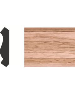 House of Fara 3/4 In. W. x 1-3/4 In. H. x 8 Ft. L. Solid Red Oak Crown Molding