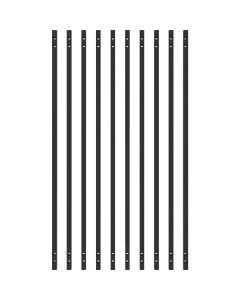 Fortress Building Products 31 In. x 5/8 In. Black Sand Galvanized Steel Square Railing Baluster (10-Pack)