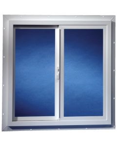 Dup-Corp. Agriclass  24 In. W x 24 In. H White Vinyl Insulated Glass Double Slide Utility Window