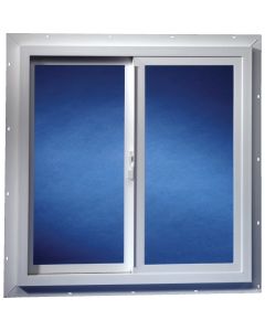 Dup-Corp. Agriclass 36 In. W x 24 In. H White Vinyl Insulated Glass Double Slide Utility Window