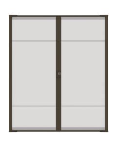 Larson Brisa 68 In. To 72 In. W x 80 In. to 81 In. H Double Door Brown Retractable Screen