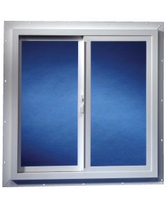 Dup-Corp. Agriclass  36 In. W x 36 In. H White Vinyl Insulated Glass Double Slide Utility Window