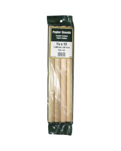 Madison Mill 3/4 In. x 12 In. Poplar Dowel Rod (4 Pieces)