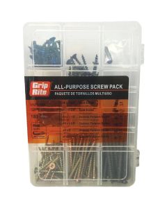 Grip-Rite All-Purpose Interior Steel Screw Assortment Kit (170 Pcs.)