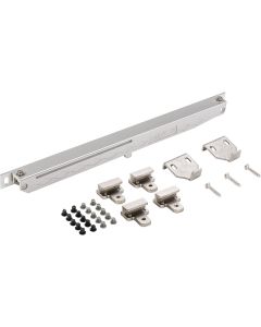 National Hardware Satin Nickel Plastic Interior Barn Door Soft Close Hardware Kit