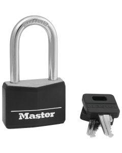 Master Lock 1-9/16 In. W. Covered Solid Body Padlock with 1-1/2 In. Shackle