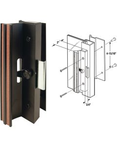 Prime-Line Black Surface Mounted Clamp Sliding Patio Door Handle Set