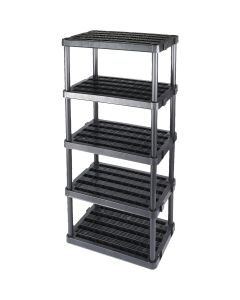 Gracious Living 5 Shelf Extra Large Heavy Duty Black Ventilated Unit