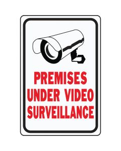 Hy-Ko Heavy-Duty Aluminum Sign, Premises Under Video Surveillance