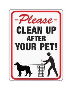 9"X 12" Clean Up Sign