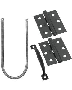 National Black 2-Hinge Screen Door Kit