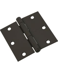 National 3-1/2 In. Square Oil Rubbed Bronze Door Hinge (3-Pack)