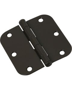 3-1/2 In. x 5/8 In. Radius Oil Rubbed Bronze Door Hinge (3-Pack)