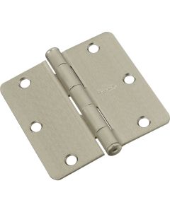 3-1/2" Hinge Rd Crn 1/4" Stn 3pk
