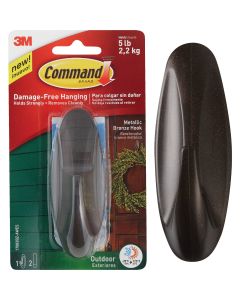 3M Command Outdoor Metallic Bronze Hook