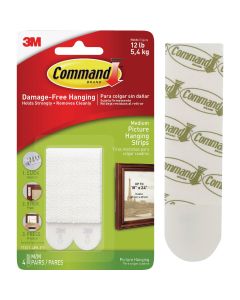 Command 3/4 In. x 2-3/4 In. White Interlocking Picture Hanger (4 Count)