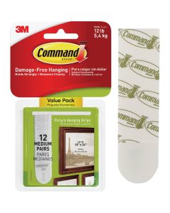 Command 3/4 In. x 2-3/4 In. White Interlocking Picture Hanger (12 Count)