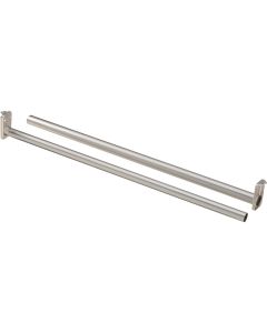 National 48 In. To 72 In. Adjustable Closet Rod, Satin Nickel