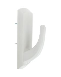 Hillman High and Mighty 20 Lb. Capacity White Rectangular Decorative Hook