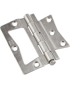 National 3-1/2 In. Satin Nickel Surface-Mounted Door Hinge (2-Count)