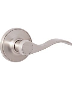 Steel Pro Brushed Nickel Wave Passage Door Lever