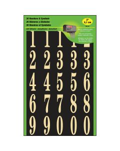 Hy-Ko 2 In. Polyester Adhesive Number Set, 36 Numbers