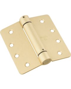 National 4 In. 1/4 In. Radius Brass Spring Door Hinge