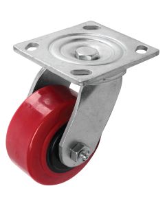 Plate Caster Pu Swivel 4"X2"