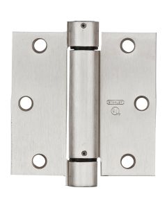 National 3.5 In. Satin Nickel Square Spring Door Hinge