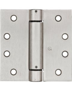 National 4 In. Satin Nickel Square Spring Door Hinge