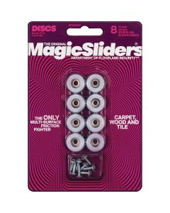 Magic Sliders 3/4 In. Round Screw on Furniture Glide,(8-Pack)