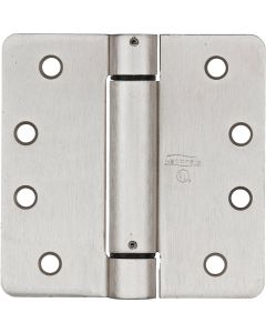 National 4 In. Satin Nickel 5/8 In. Radius Spring Door Hinge