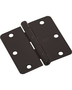 National 3 In. Oil Rubbed Bronze 1/4 In. Radius Door Hinge