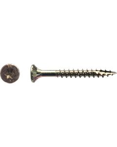 Big Timber #8 x 1-1/2 In. Yellow Zinc Flat Head Wood Screw (990 Ct., 5 Lb.)