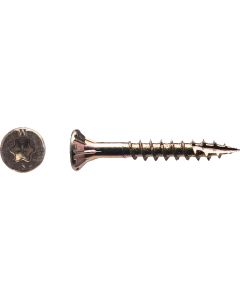 Big Timber #8 x 1-1/4 In. Yellow Zinc Flat Head Wood Screw (1155 Ct., 5 Lb.)