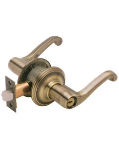 Schlage Antique Brass Flair Entry Door Lever