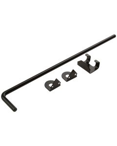 National 1/2 In. X 18 In. Black Steel Cane Bolt