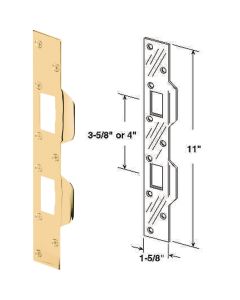 Defender Security Polished Brass 1-5/8 In. Heavy-Gauge High Security Strike Plate