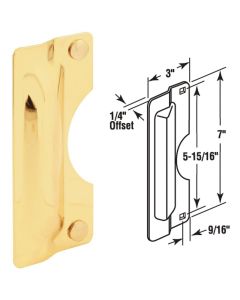 Defender Security 3 In. x 7 In. Polished Brass Latch Guard