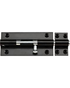 National 8 In. Black Extra Heavy-Duty Door Barrel Bolt