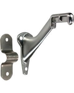 National 1420 Satin Chrome Handrail Bracket, 2 Piece