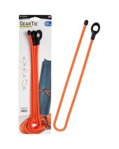 Gear Tie 24 In. Loopable Twist Tie - Bright Orange (2-Pack)